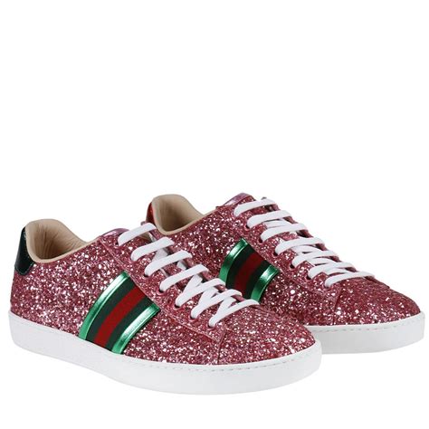 pink glitter gucci high top sneakers|gucci women's sneakers.